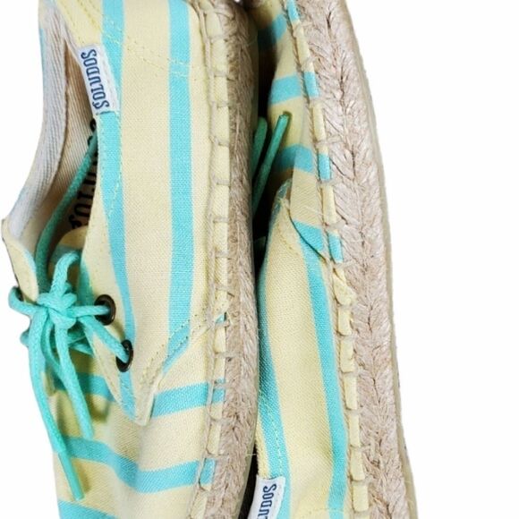 Soludos Yellow & Green Striped Espridelle Shoes - Picture 4 of 6